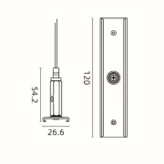 1-Phasen Schienensystem, D One Seilabhängungshalter mit 3m Abhängeseil, schwarz, Graphitschwarz RAL