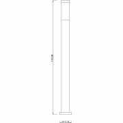 Pollerleuchte, Nova 1100 mm, 1x max. 40 W E27, Silber, 220-240 V/AC, 50 / 60 Hz