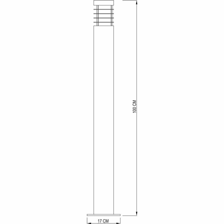 Deko-Light Pollerleuchte, Estada 1000 mm, 1x max. 11 W E27, Silber, 220-240 V/AC, 50 / 60 Hz