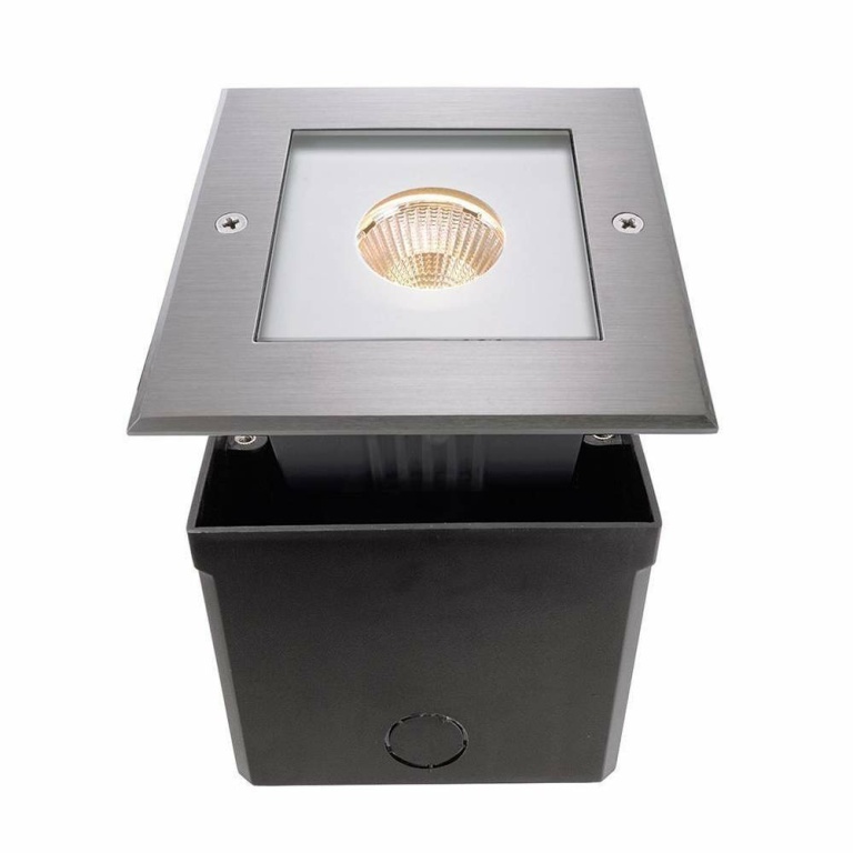 Deko-Light Bodeneinbauleuchte, Square COB I, 7,7 W, 3000 K, Silber, 220-240 V/AC, 50 / 60 Hz