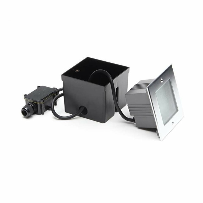 Deko-Light Bodeneinbauleuchte, Square II, 3,2 W, 3000 K, Silber, 220-240 V/AC, 50 / 60 Hz