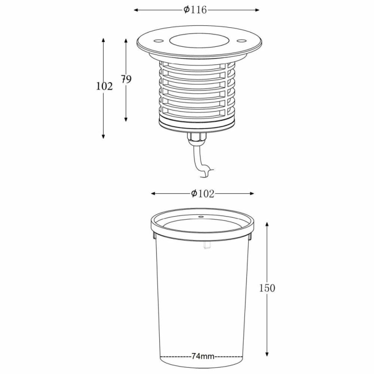 Deko-Light Bodeneinbauleuchte, Bodeneinbauleuchte II, 4,1 W, 3000 K, Silber, 220-240 V/AC, 50 / 60 Hz