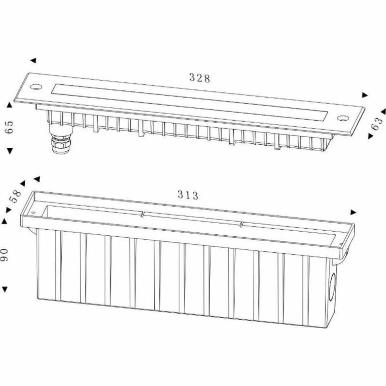 Deko-Light Bodeneinbauleuchte, Line II WW, 12 W, 3000 K, Silber, 220-240 V/AC, 50 / 60 Hz