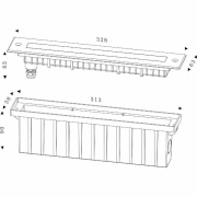 Bodeneinbauleuchte, Line II WW, 12 W, 3000 K, Silber, 220-240 V/AC, 50 / 60 Hz