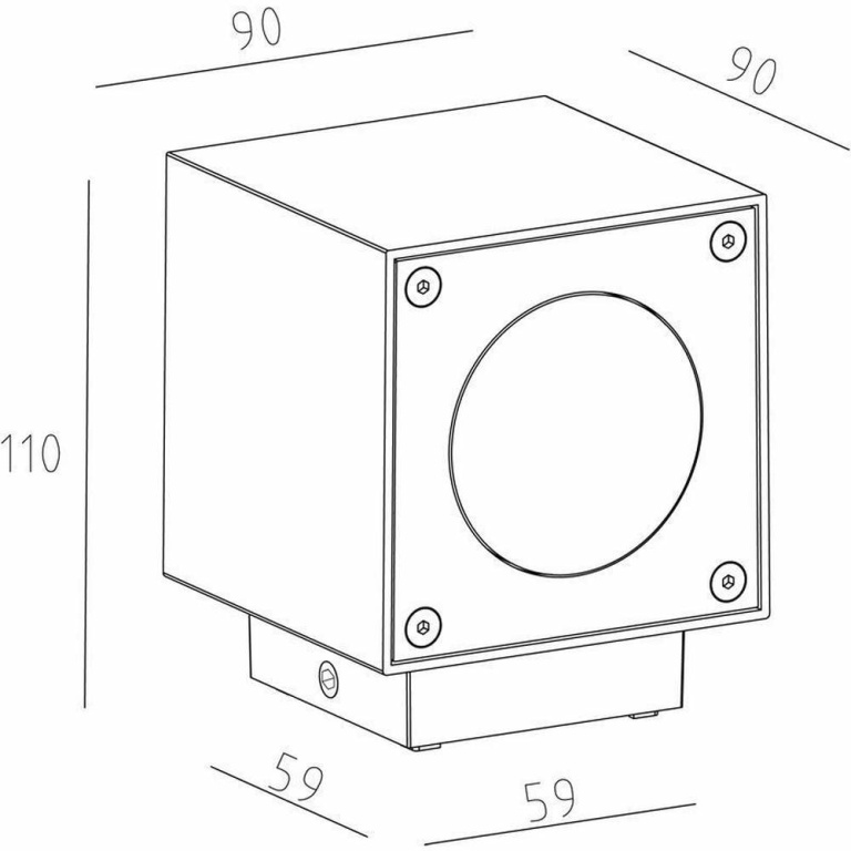 Deko-Light Wandaufbauleuchte, Cubodo A, 5,7 W, 3000 K, Anthrazit, 220-240 V/AC, 50 / 60 Hz