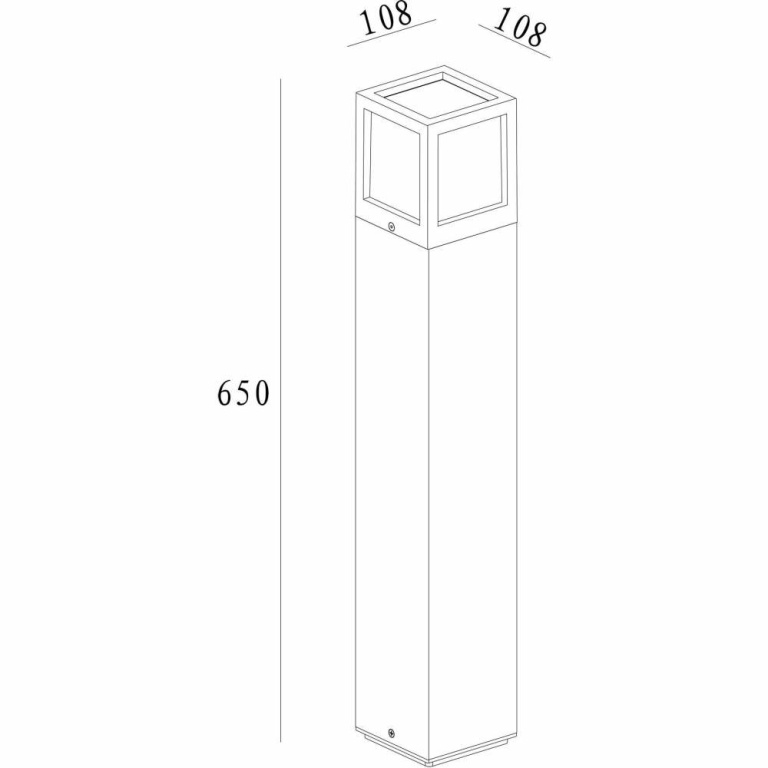 Deko-Light Pollerleuchte, Facado A 650 mm, 1x max. 20 W E27, Anthrazit, 220-240 V/AC, 50 / 60 Hz