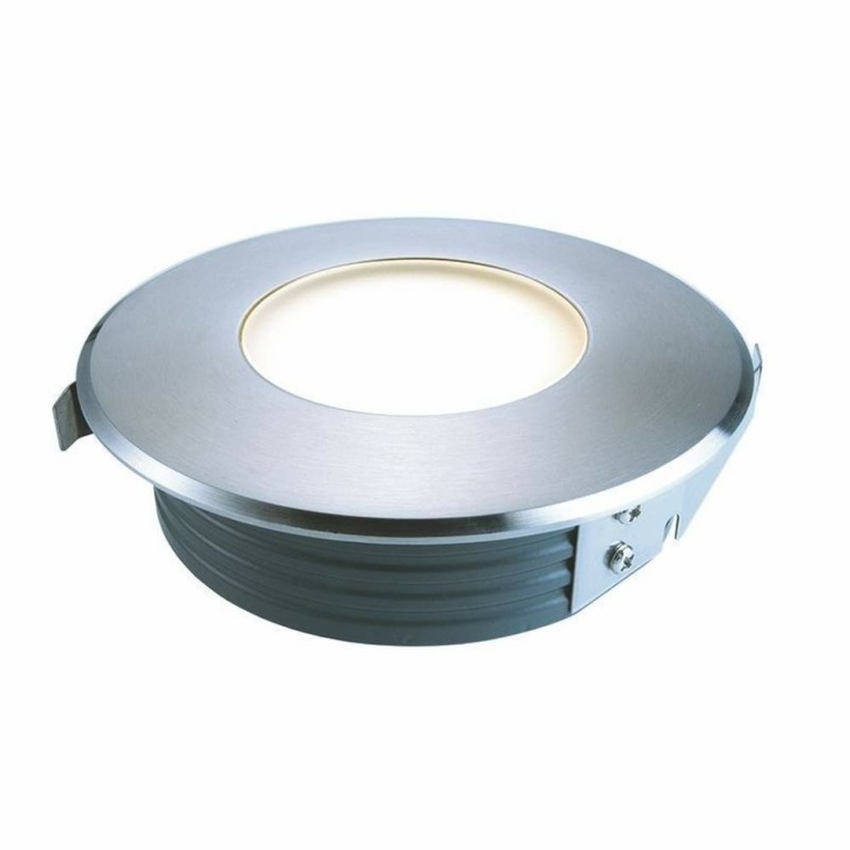 Deko-Light Bodeneinbauleuchte, Flat III 100 mm, 1,3 W, 3000 K, Silber, 220-240 V/AC, 50 / 60 Hz