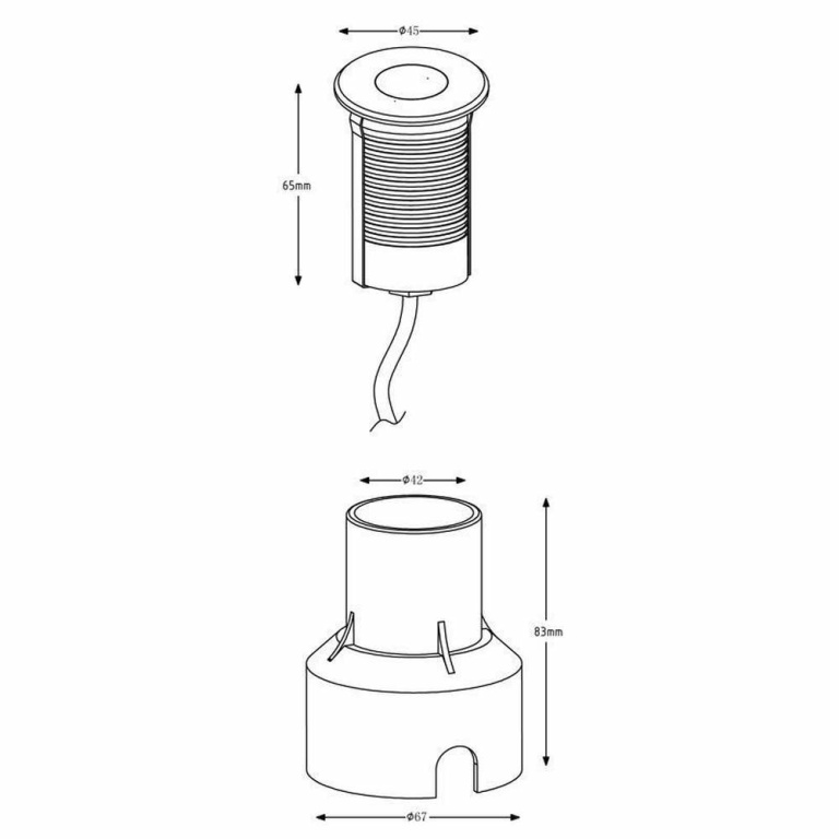 Deko-Light Bodeneinbauleuchte, Basic Round I, 0,6 W, 3000 K, Silber, Spannungskonstant, 24 V/DC