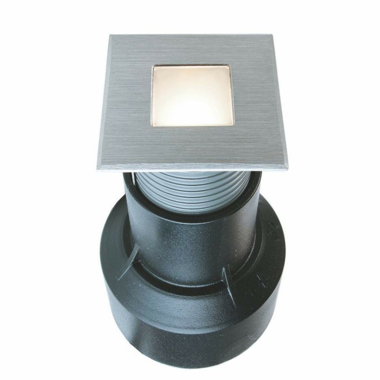 Deko-Light Bodeneinbauleuchte, Basic Square I, 0,6 W, 3000 K, Silber, Spannungskonstant, 24 V/DC