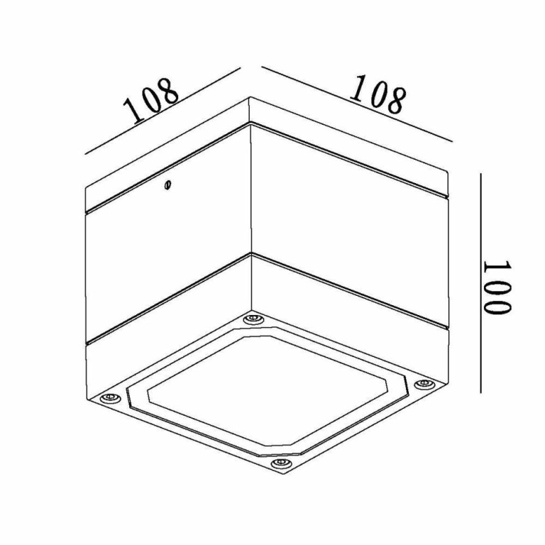 Deko-Light Deckenaufbauleuchte, Mob Square II, 1x max. 9 W GX53, Anthrazit, 220-240 V/AC, 50 / 60 Hz