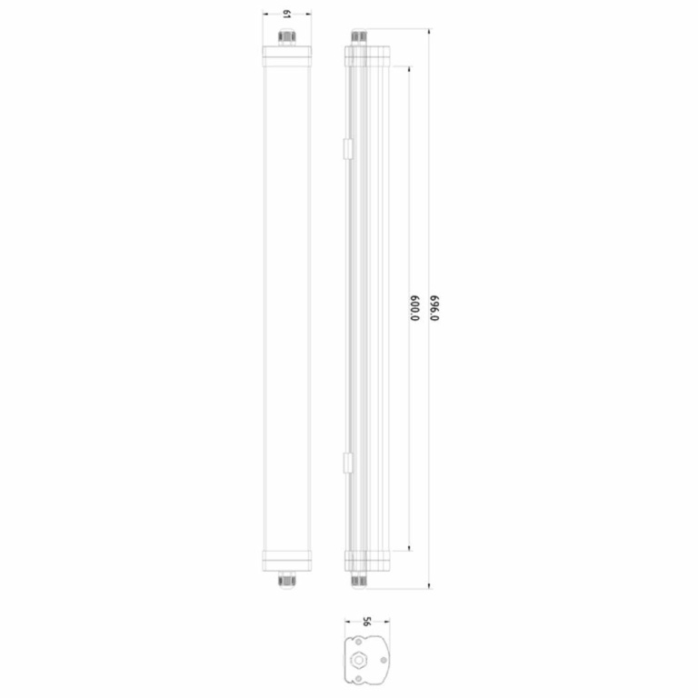 Deko-Light Feuchtraumleuchte, Tri Proof, 17 W, 4000 K, Weiß, 180-240 V/AC, 50 / 60 Hz