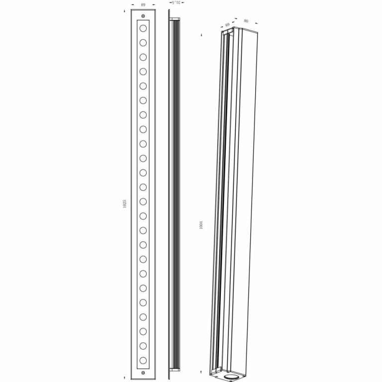 Deko-Light Bodeneinbauleuchte, Line VI, 36 W, 3000 K, Silber, 220-240 V/AC, 50 / 60 Hz