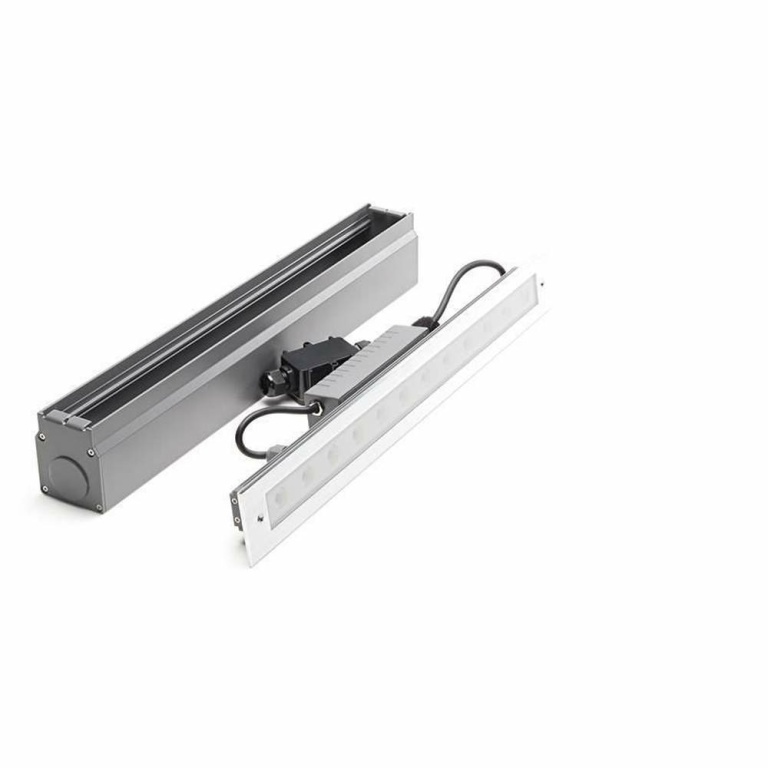 Deko-Light Bodeneinbauleuchte, Line V, 18 W, 3000 K, Silber, 220-240 V/AC, 50 / 60 Hz