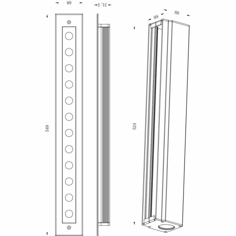 Deko-Light Bodeneinbauleuchte, Line V, 18 W, 3000 K, Silber, 220-240 V/AC, 50 / 60 Hz