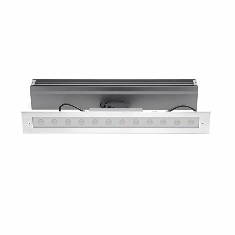 Deko-Light Bodeneinbauleuchte, Line V, 18 W, 3000 K, Silber, 220-240 V/AC, 50 / 60 Hz