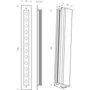 Bodeneinbauleuchte, Line V, 18 W, 3000 K, Silber, 220-240 V/AC, 50 / 60 Hz