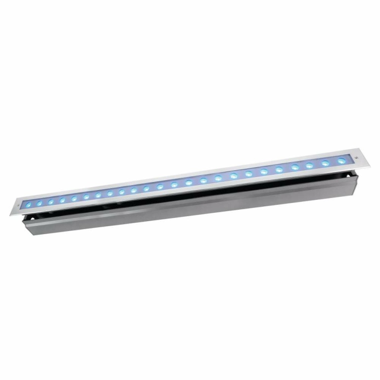 Deko-Light Bodeneinbauleuchte, Line VI, 42,8 W, RGB, Silber, Spannungskonstant, 24 V/DC