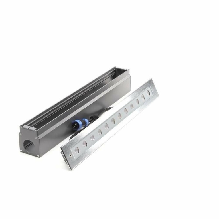 Deko-Light Bodeneinbauleuchte, Line V, 21,6 W, RGB, Silber, Spannungskonstant, 24 V/DC