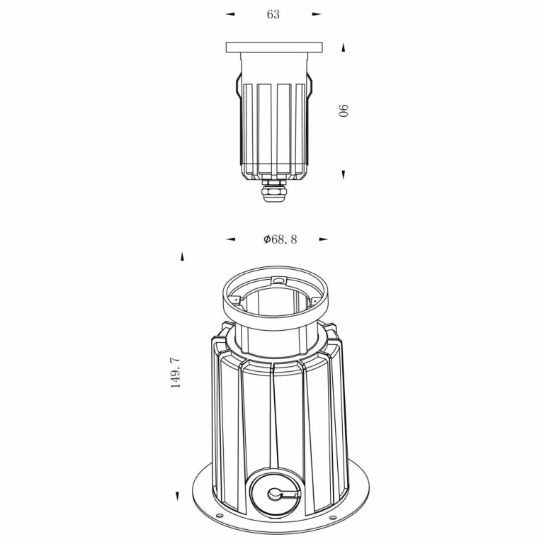 Deko-Light Bodeneinbauleuchte, NC COB I Rund, 6 W, 3000 K, Schwarz, 220-240 V/AC, 50 / 60 Hz