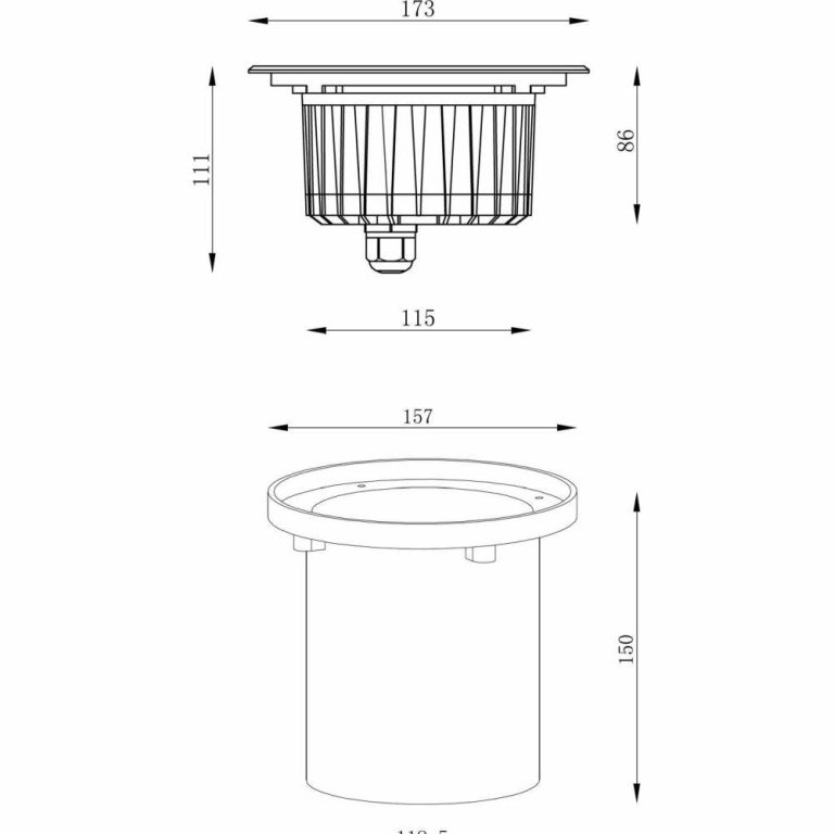 Deko-Light Bodeneinbauleuchte, Canum, 17 W, RGB, Silbe, Spannungskonstant, 24 V/DC