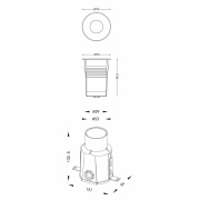 Bodeneinbauleuchte, Easy COB Round III, 5,5 W, 3000 K, Silber, Spannungskonstant, 24 V/DC