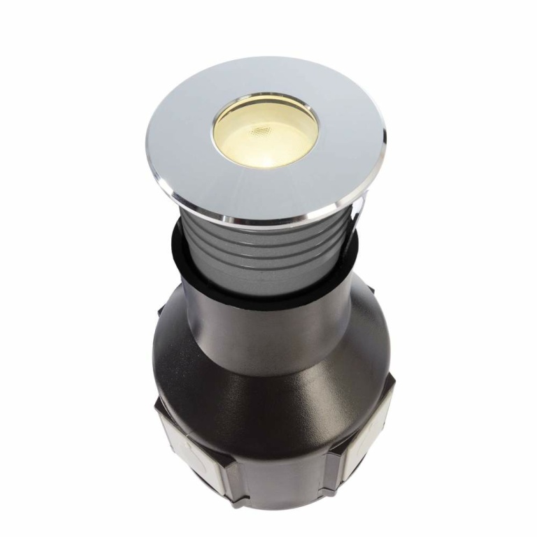 Deko-Light Bodeneinbauleuchte, Alzirr II, 2,4 W, 3000 K, Silber, Spannungskonstant, 24 V/DC