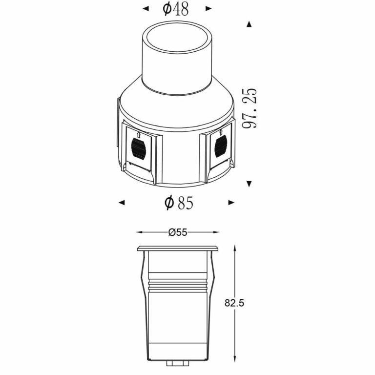 Deko-Light Bodeneinbauleuchte, Alzirr II, 2,4 W, 3000 K, Silber, Spannungskonstant, 24 V/DC