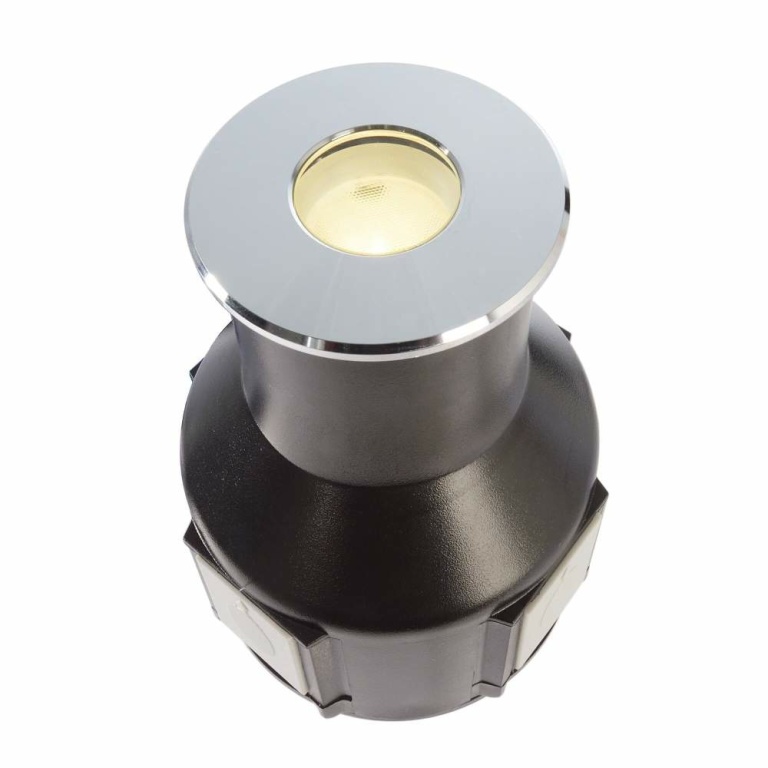 Deko-Light Bodeneinbauleuchte, Alzirr II, 2,4 W, 3000 K, Silber, Spannungskonstant, 24 V/DC