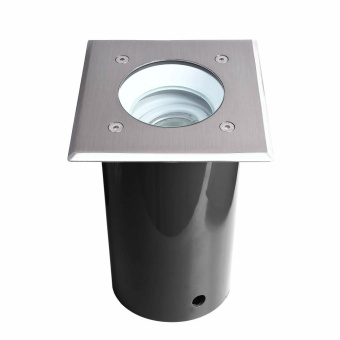 Deko-Light Bodeneinbauleuchte, Pavo Eckig Set, 1x max. 9 W GU10, Silber, 220-240 V/AC, 50 / 60 Hz