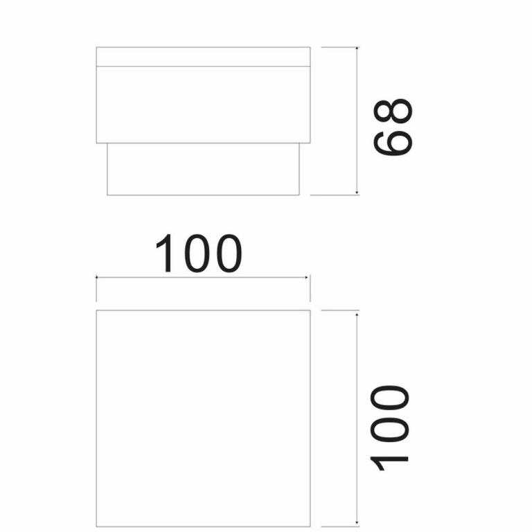 Deko-Light Bodeneinbauleuchte, Tabit 100x100, 2,3 W, 3000 K, 220-240 V/AC