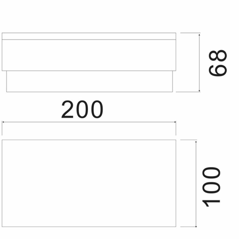 Deko-Light Bodeneinbauleuchte, Tabit 100x200, 3,7 W, 3000 K, 220-240 V/AC