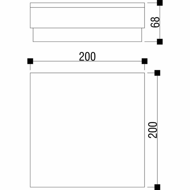 Deko-Light Bodeneinbauleuchte, Tabit 200x200, 3,7 W, 3000 K, 220-240 V/AC