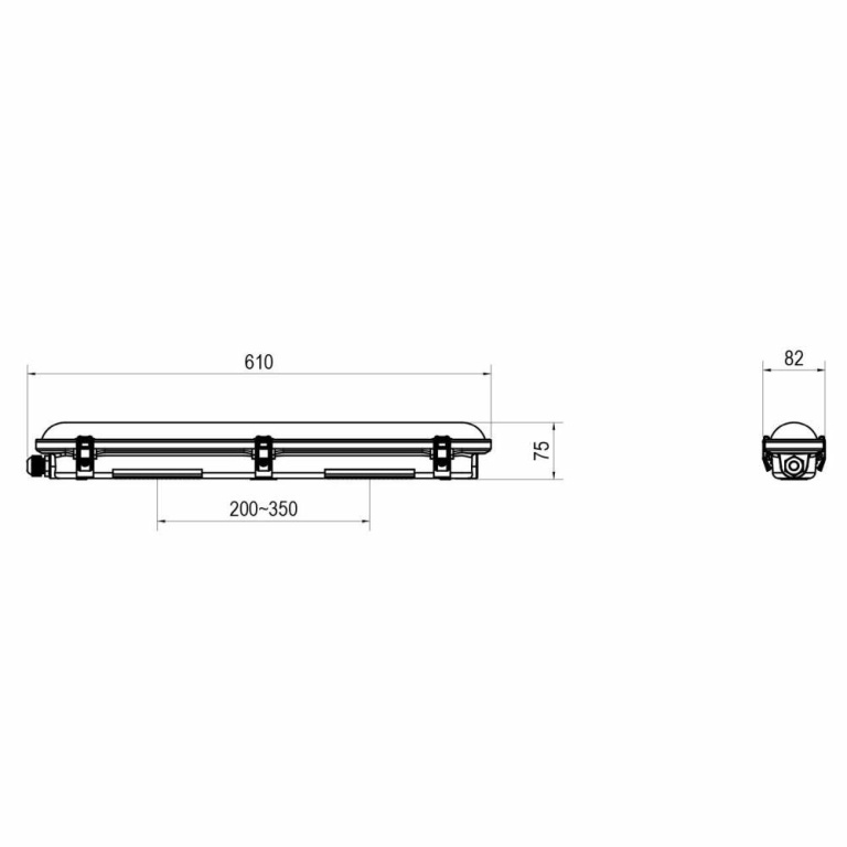 Deko-Light Feuchtraumleuchte, Tri Proof Basic, 18 W, 4000 K, 220-240 V/AC, 50 / 60 Hz