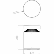 Pollerleuchte, Faro 25, 24 W, DALI, 3000 K, grau, 200-240 V/AC, 50 / 60 Hz