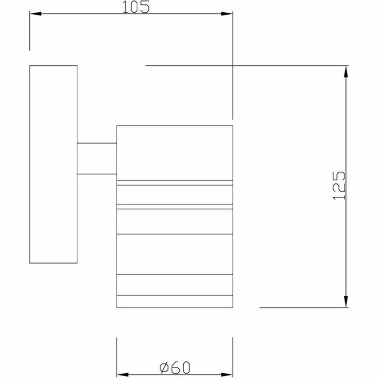 Deko-Light Wandaufbauleuchte, Zilly II Down, 1x max. 35 W GU10, Silber, 220-240 V/AC, 50 / 60 Hz