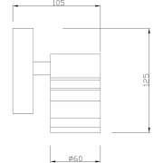 Wandaufbauleuchte, Zilly II Down, 1x max. 35 W GU10, Silber, 220-240 V/AC, 50 / 60 Hz