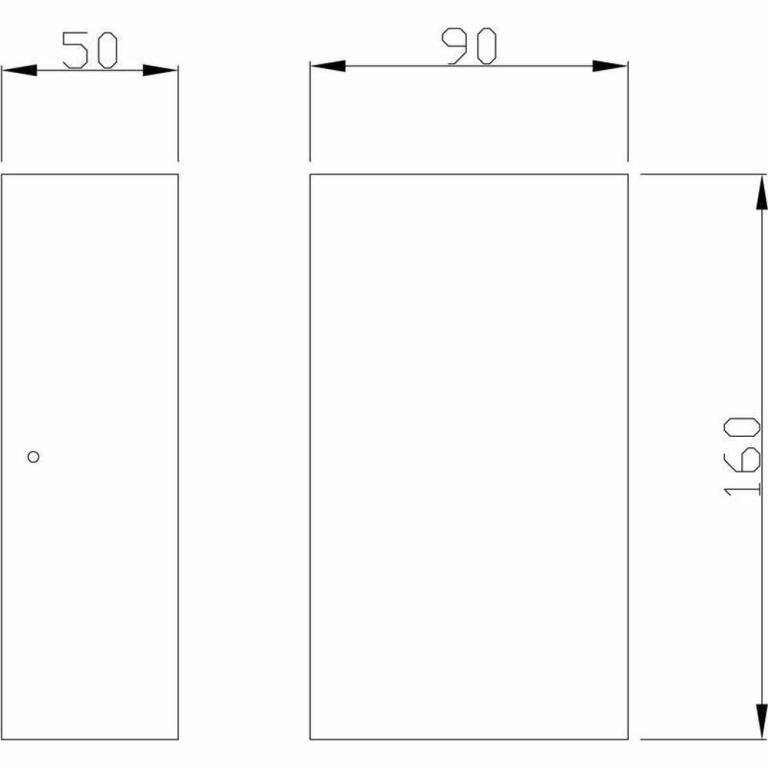 Deko-Light Wandaufbauleuchte, Kimbali Eckig, 6,5 W, 3000 K, Anthrazit, 220-240 V/AC, 50 / 60 Hz