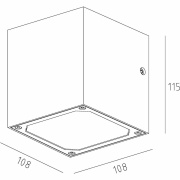 Wandaufbauleuchte, Cubodo II Double, 16 W, 3000 K, Grau, 220-240 V/AC, 50 / 60 Hz