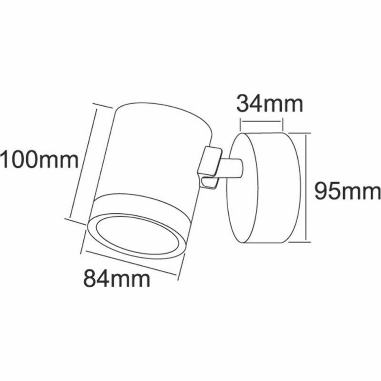 Deko-Light Wandaufbauleuchte, Mobby II, 10 W, DIM, 3000 K, Schwarz, 220-240 V/AC, 50 / 60 Hz