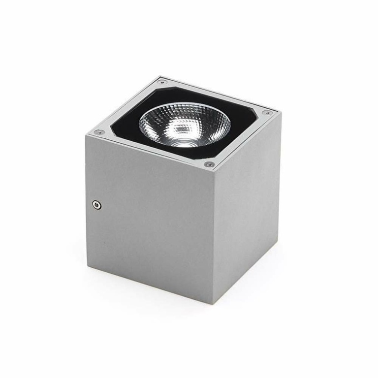 Deko-Light Wandaufbauleuchte, Cubodo II Single, 8,5 W, 3000 K, Silber, 220-240 V/AC, 50 / 60 Hz