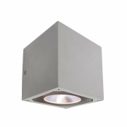 Wandaufbauleuchte, Cubodo II Single, 8,5 W, 3000 K, Silber, 220-240 V/AC, 50 / 60 Hz