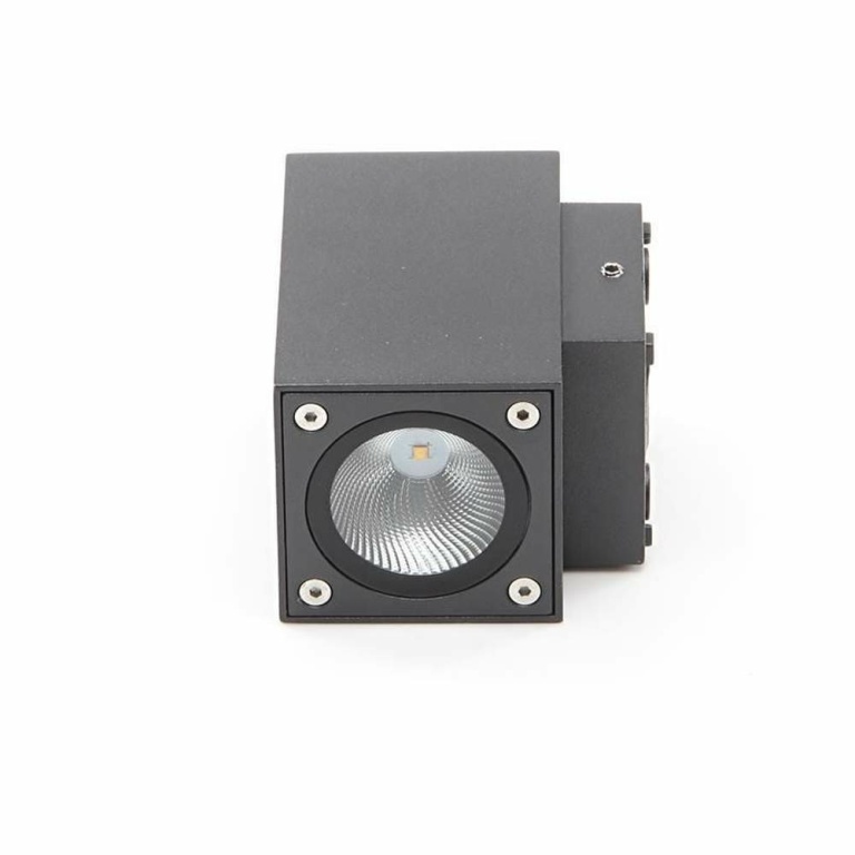 Deko-Light Wandaufbauleuchte, Cubodo II Double Mini, 10 W, 3000 K, Grau, 220-240 V/AC, 50 / 60 Hz