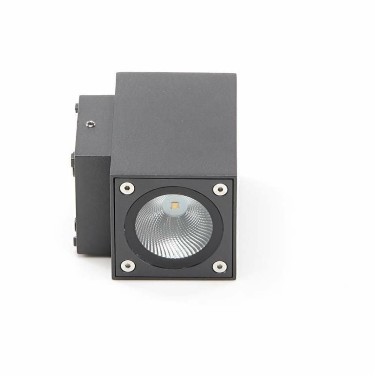 Deko-Light Wandaufbauleuchte, Cubodo II Double Mini, 10 W, 3000 K, Grau, 220-240 V/AC, 50 / 60 Hz