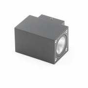 Wandaufbauleuchte, Cubodo II Double Mini, 10 W, 3000 K, Grau, 220-240 V/AC, 50 / 60 Hz