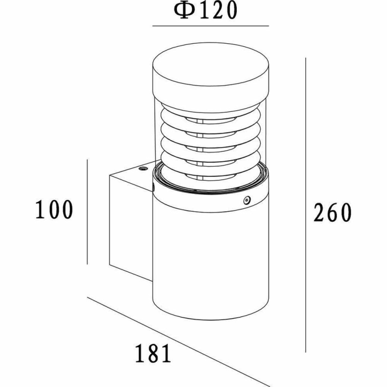 Deko-Light Wandaufbauleuchte, Ortis, 16 W, 3000 K, Grau, 220-240 V/AC, 50 / 60 Hz