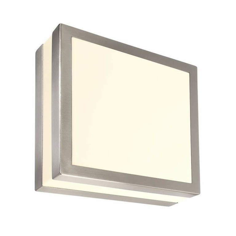 Deko-Light Wandaufbauleuchte, Scuti I Eckig, 2x max. 11 W E27, Silber, 220-240 V/AC, 50 / 60 Hz