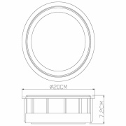 Wandaufbauleuchte, Meissa, 6,8 W, 3000 K, Grau, 220-240 V/AC, 50 / 60 Hz