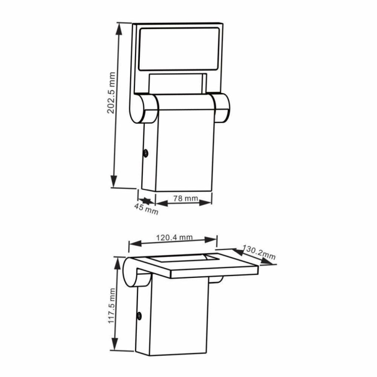 Deko-Light Wandaufbauleuchte, Robi flex, 10,3 W, 3000 K, Grau, 110-240 V/AC, 50 / 60 Hz