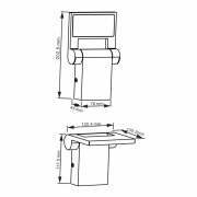 Wandaufbauleuchte, Robi flex, 10,3 W, 3000 K, Grau, 110-240 V/AC, 50 / 60 Hz