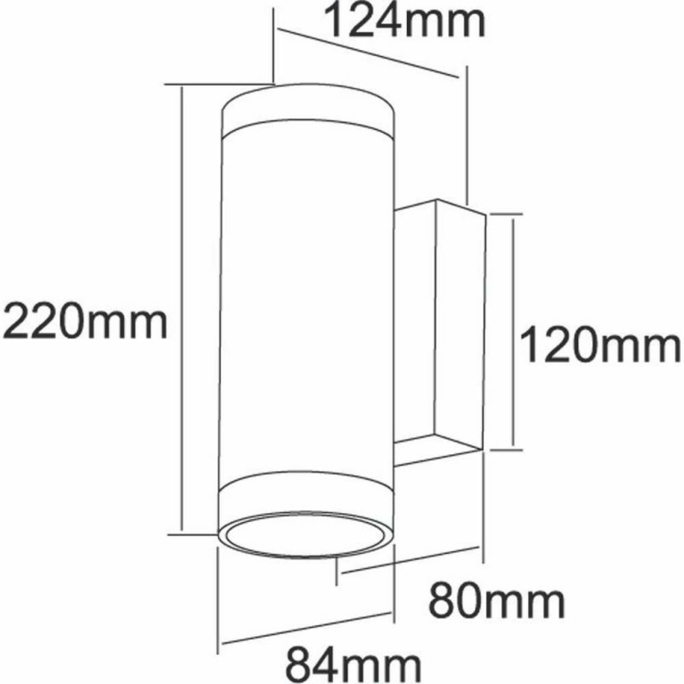 Deko-Light Wandaufbauleuchte, Mobby II Double, 20 W, DIM, 3000 K, Schwarz, 220-240 V/AC, 50 / 60 Hz